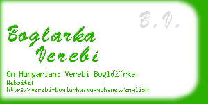 boglarka verebi business card